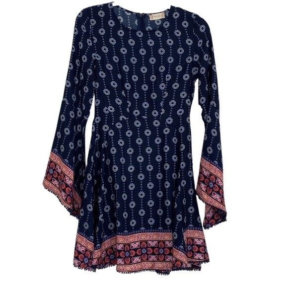 Altar’d State Juneau Navy Dress - Size S - Picture 5 of 9